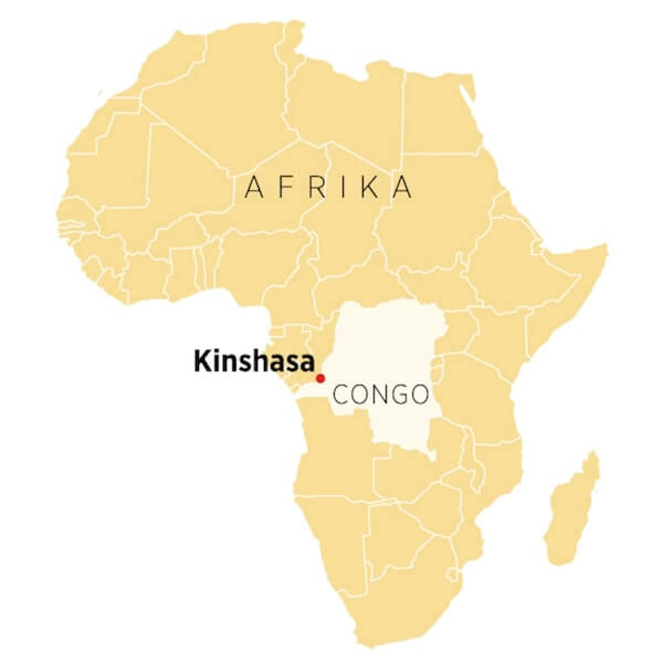 Kaart Kinshasa